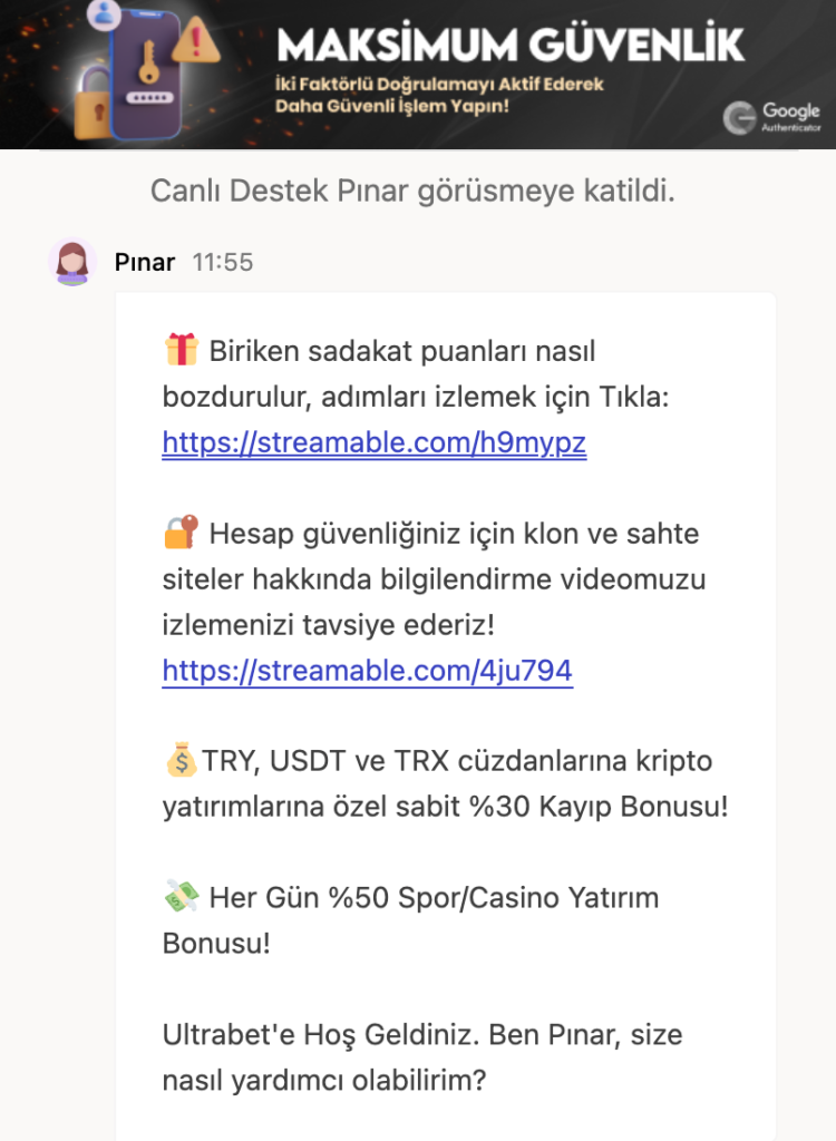 Ultrabet Canlı Destek